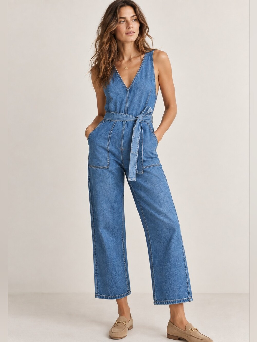 NWT ALEX MILL Ollie Belted Overalls Jumpsuit In Denim Size Small New